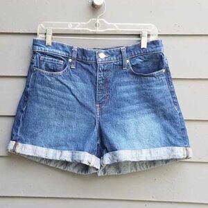 Banana Republic Premium Denim Cuffed High Rise Shorts size 29